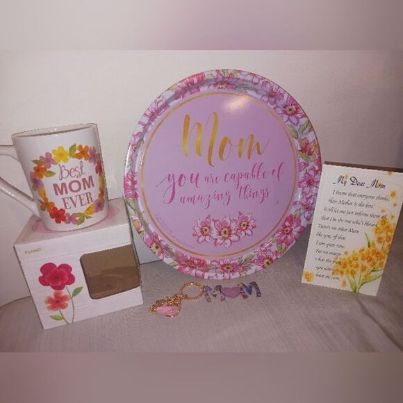 Mom MUG, Plate, Personalized Mom Frame Decor & MOM Keychain Mothers Day … - Picture 2 of 6